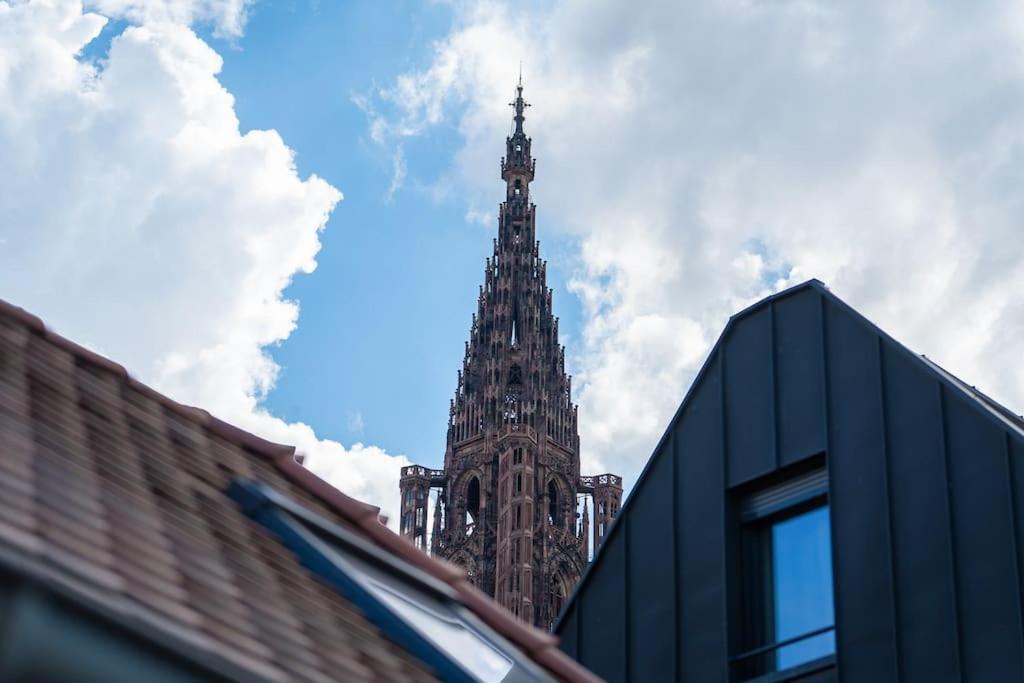 Le Carre D Or Appartement Terrasse Vue Cathedrale Strasbourg Kültér fotó